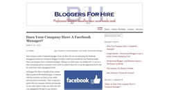 Desktop Screenshot of bloggersforhire.com