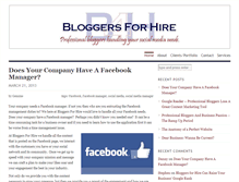 Tablet Screenshot of bloggersforhire.com